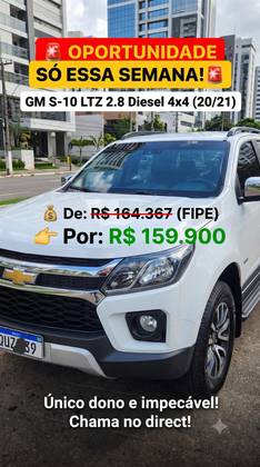 CHEVROLET S10 2.8 16V TURBO DIESEL LTZ CD 4X4 AUTOMÁTICO CHEVROLET S10 2.8 16V TURBO DIESEL LTZ CD 4X4 AUTOMÁTICO
